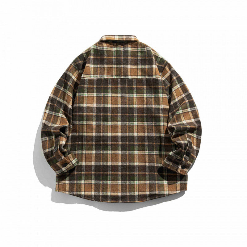 Unisex Kastiges Overshirt made of brushed flannel with diagonal chest pocket Chichicherry