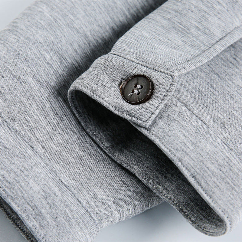 Unisex Boxy-Zip-Sweat jacket with shirt collar, concealed seams, and slit pockets Chichicherry