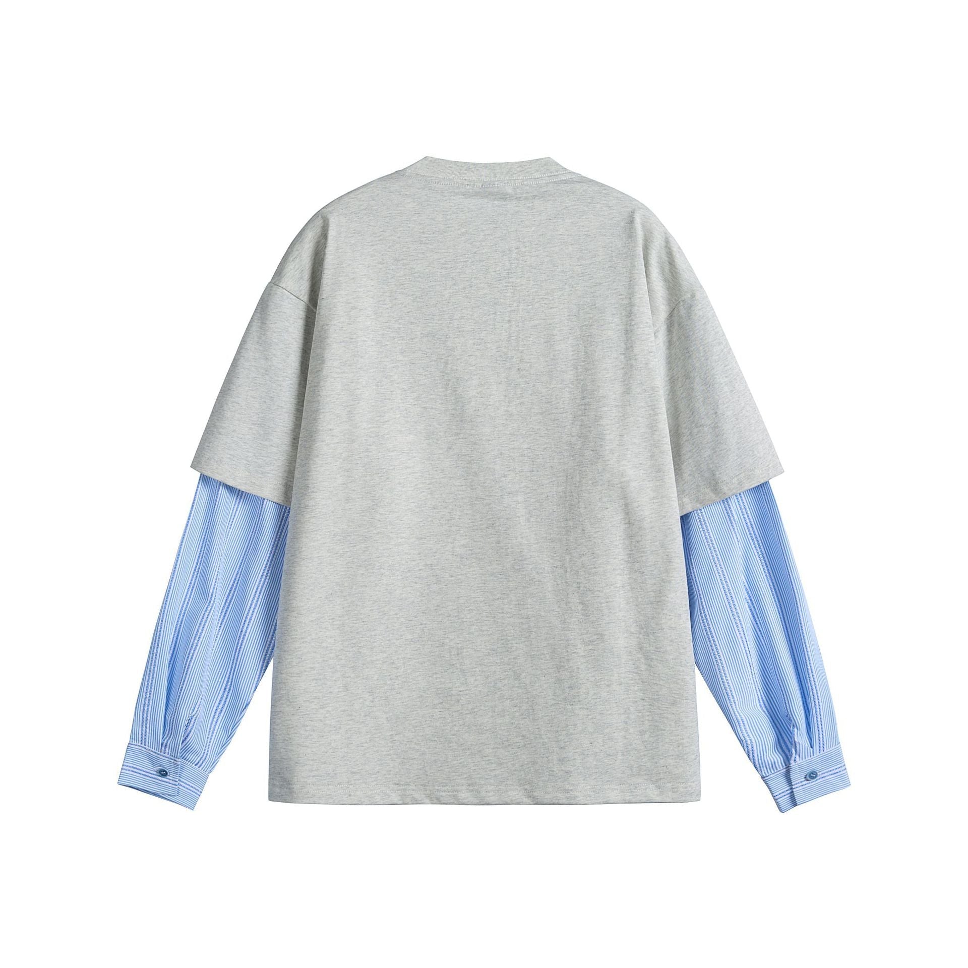 Women's layered look T-shirt with integrated shirt sleeves and oversized print Chichicherry
