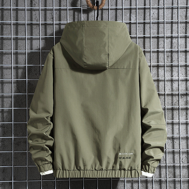 Men's Hooded Field Parka with Concealed Zipper Placket, Teddy Fleece Sleeve Lining and Multifunctional Pockets Chichicherry