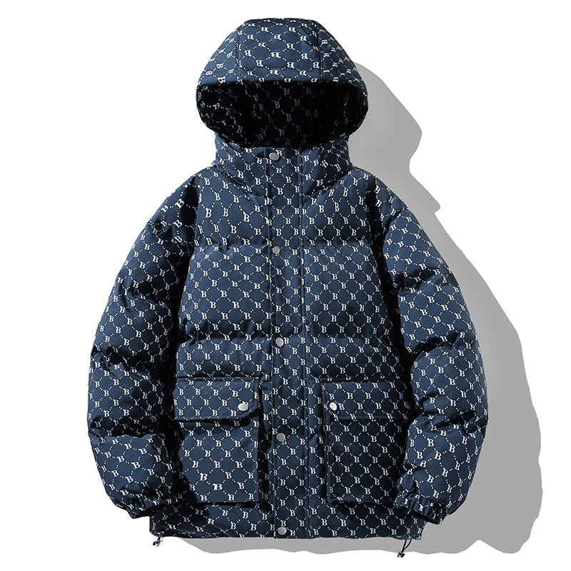 Men's padded parka with thermal insulation water-repellent surface & multifunctional pockets Chichicherry