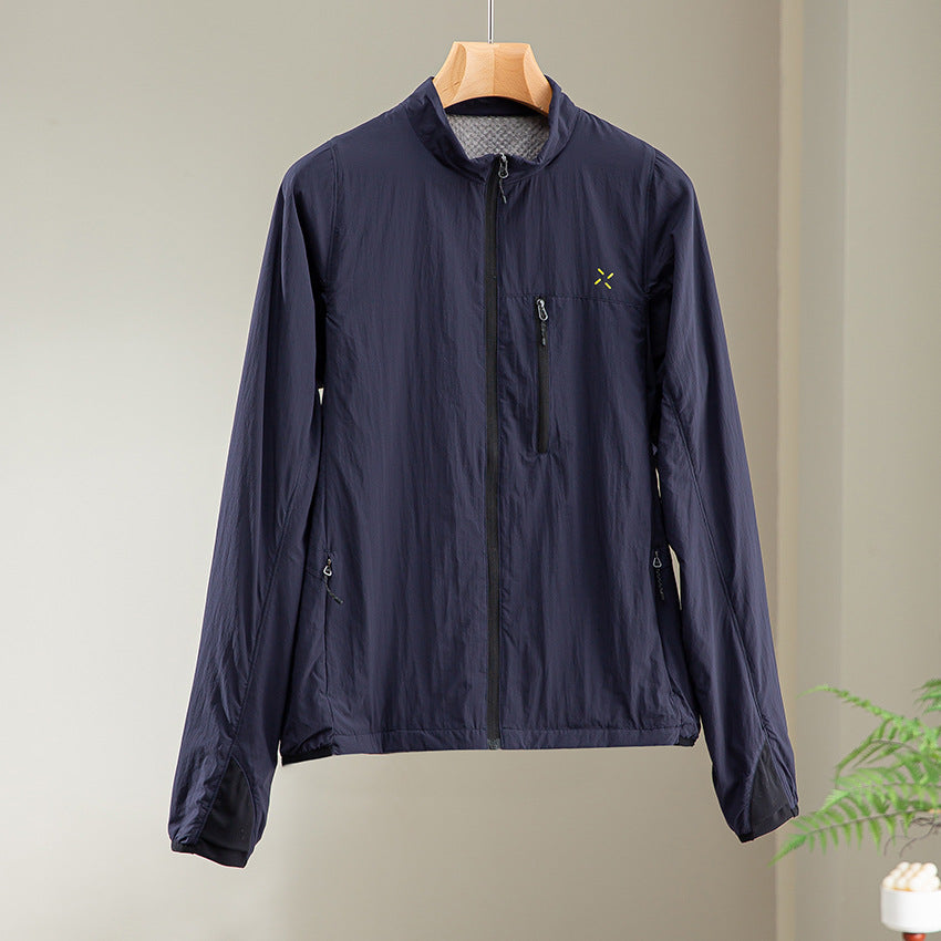 Men's Ultralight Functional Jacket with Stand Collar, Chest Pocket and Concealed Zipper Chichicherry