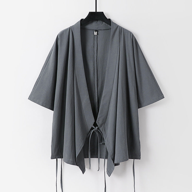 Women's loosely falling kimono jacket with tie belt Chichicherry