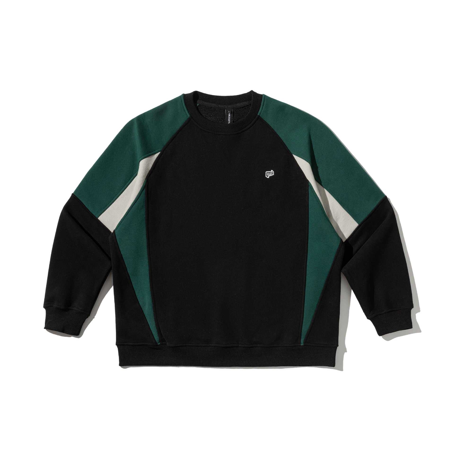 Unisex Colorblock Sweatshirt with raglan sleeves and textured decorative seam Chichicherry