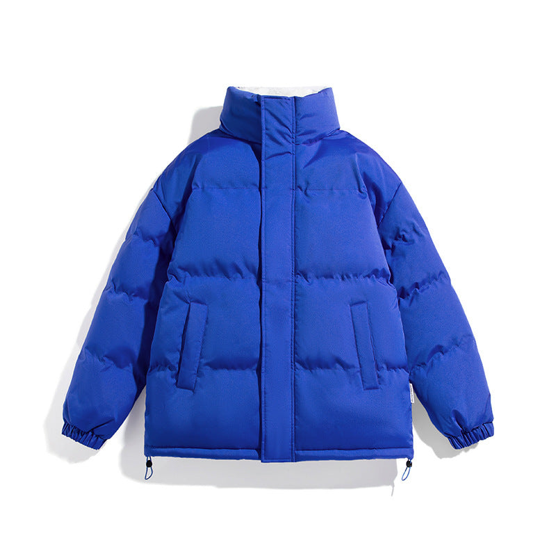 Unisex Boxy Puffer Jacket with high stand-up collar, concealed zipper and adjustable drawstring hem Chichicherry