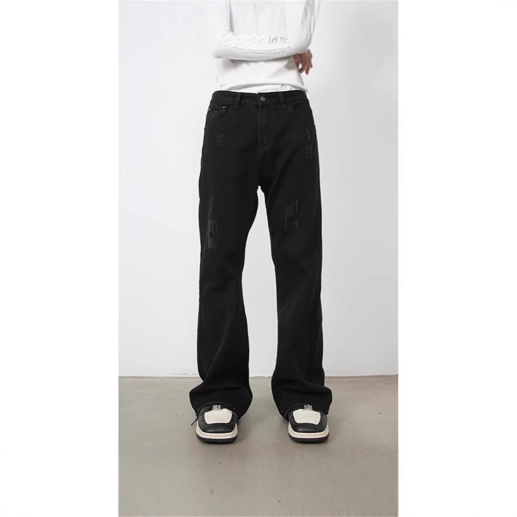 Men's Loose-Fitting Denim Pants Chichicherry