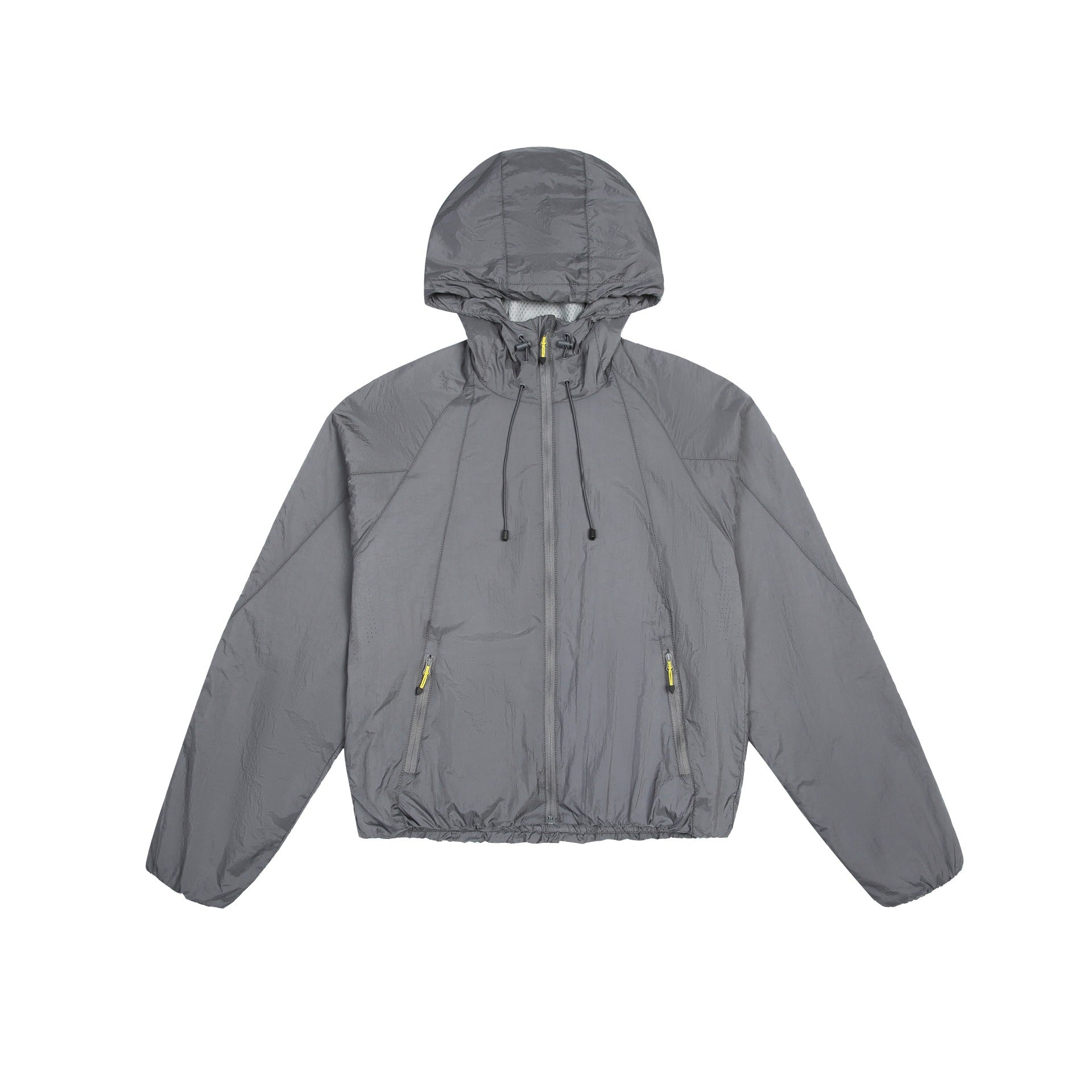 Unisex Lightweight Windbreaker with Adjustable Hood, Packable Nylon Jacket Chichicherry