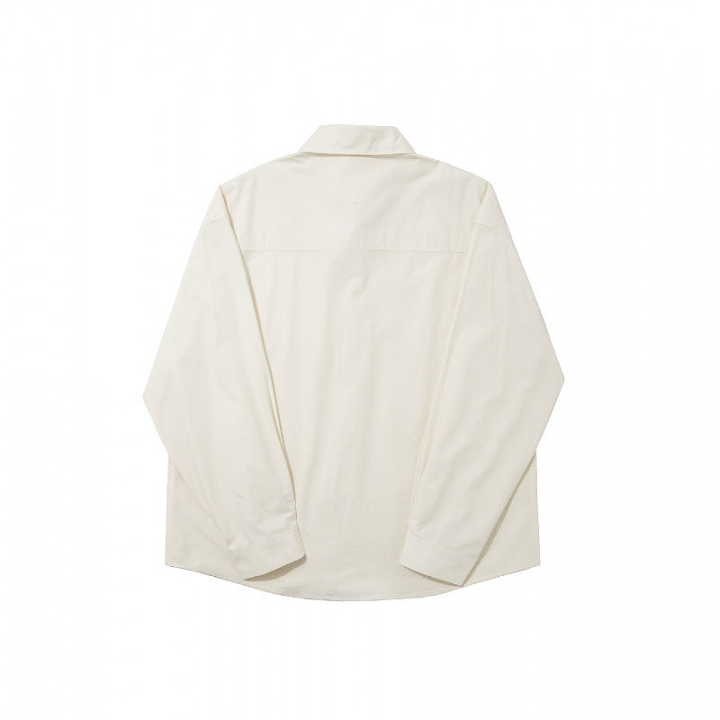 Men's Straight Panel Shirt made of heavy cotton blend with spread collar and full button placket Chichicherry
