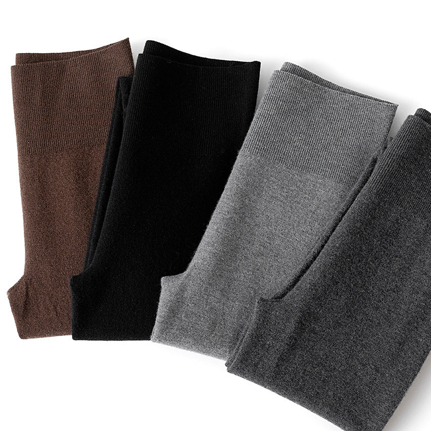 Ladies thermal leggings made of fine knit with high waistband and ribbed cuffs Chichicherry