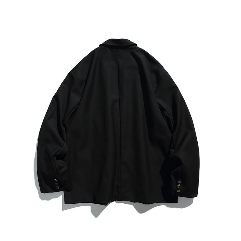 Men's Oversize Blazer in Boxy Cut with Flap Pockets and Light Padding Chichicherry