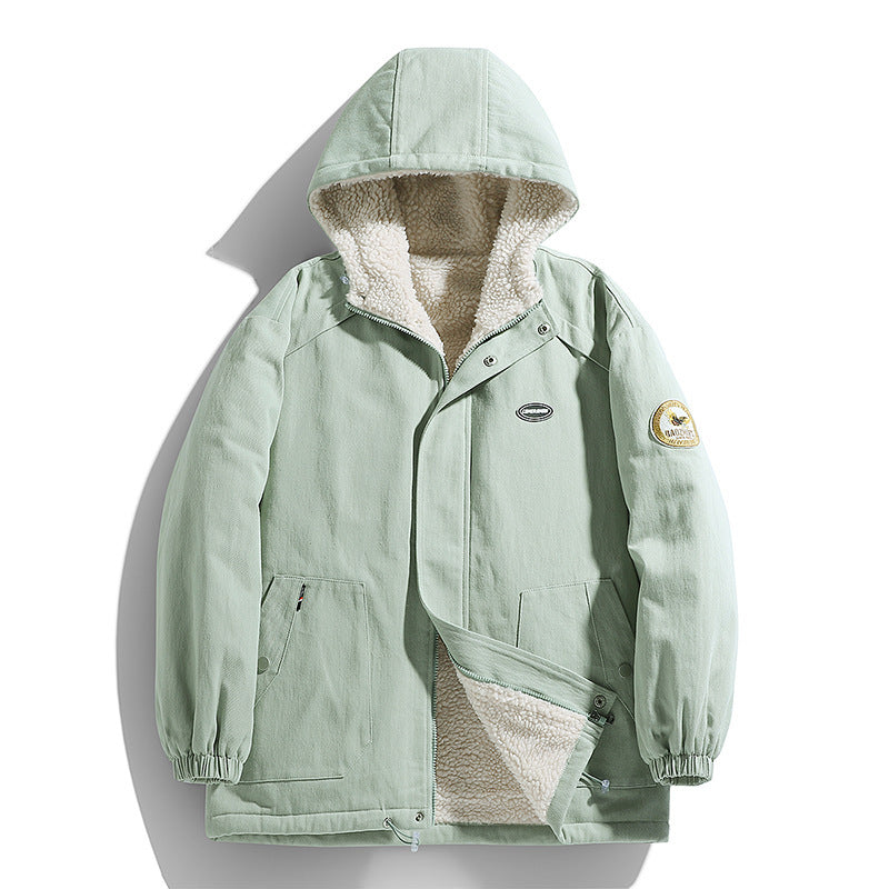 Men's padded canvas parka with Sherpa fleece lining and hood Chichicherry
