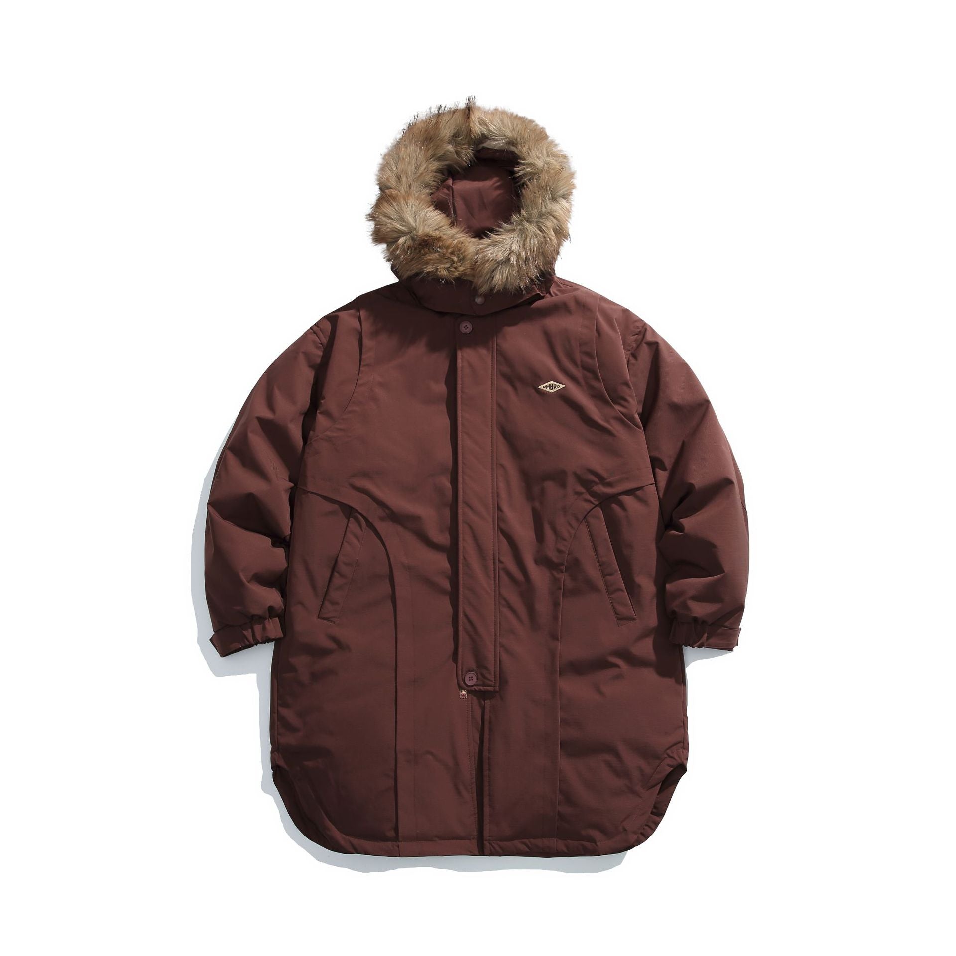 Men's Lined Winter Parka with Detachable Faux Fur Hood Chichicherry