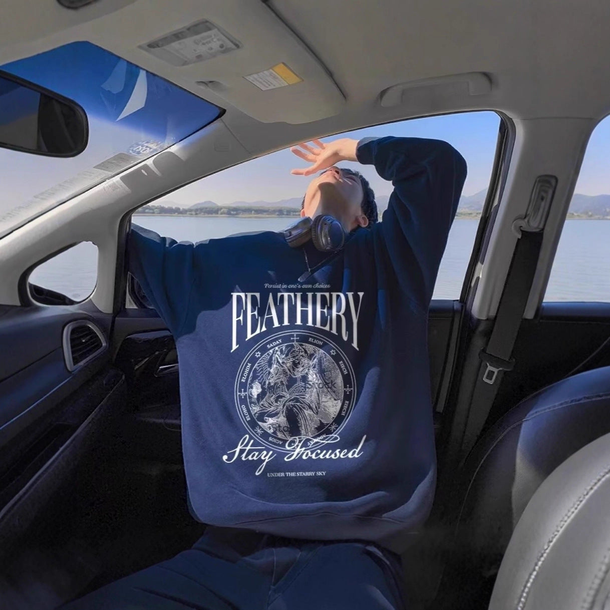 Unisex Casual Sweatshirt with Graphic Print Chichicherry