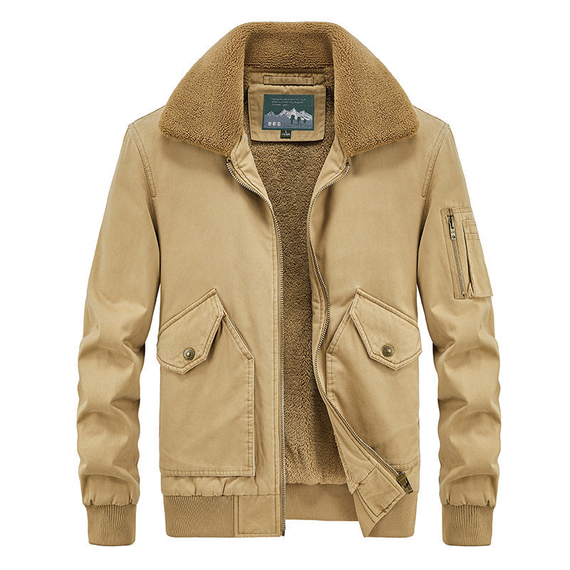 Men's Aviator Blouson with Sherpa Collar and Thermal Teddy Lining Chichicherry