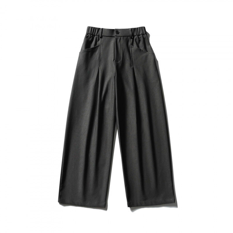 Women High-waisted Culotte Pants with elastic back, soft twill and decorative front pleats Chichicherry