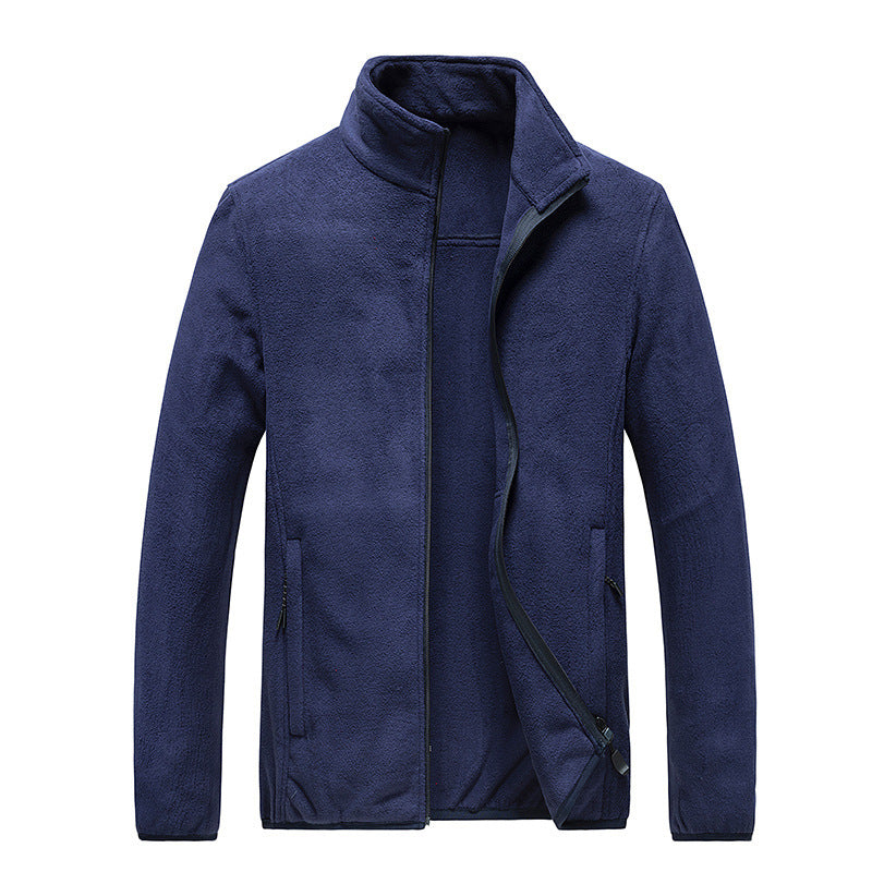 Men's fleece jacket with full zip, stand-up collar, and practical zip pockets Chichicherry