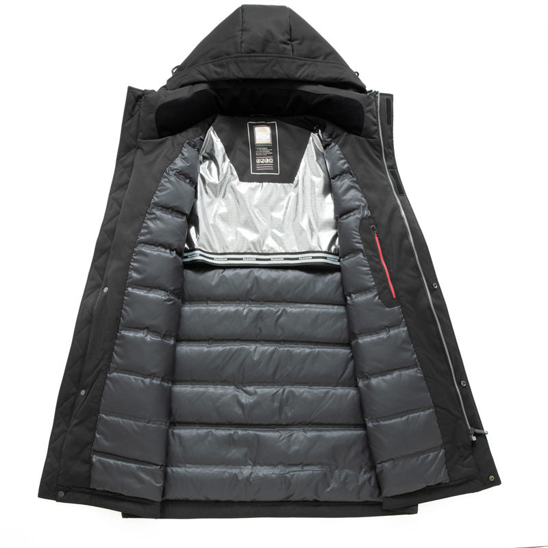 Men's Waterproof Padded Parka with Hood and Thermal Lining Chichicherry