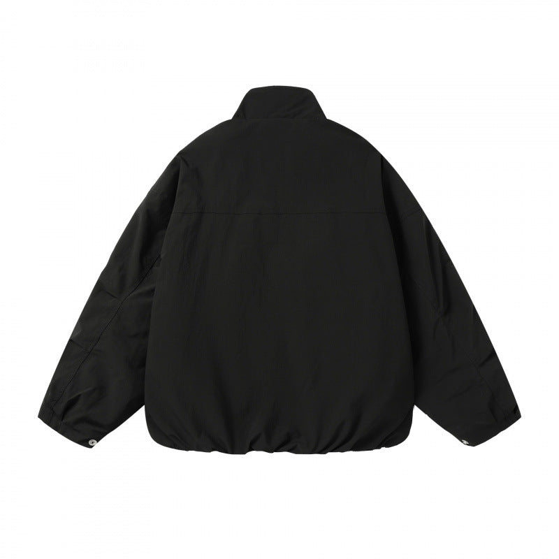 Unisex Lightweight technical blouson with stand-up collar, full-length zipper and drawstring hem Chichicherry
