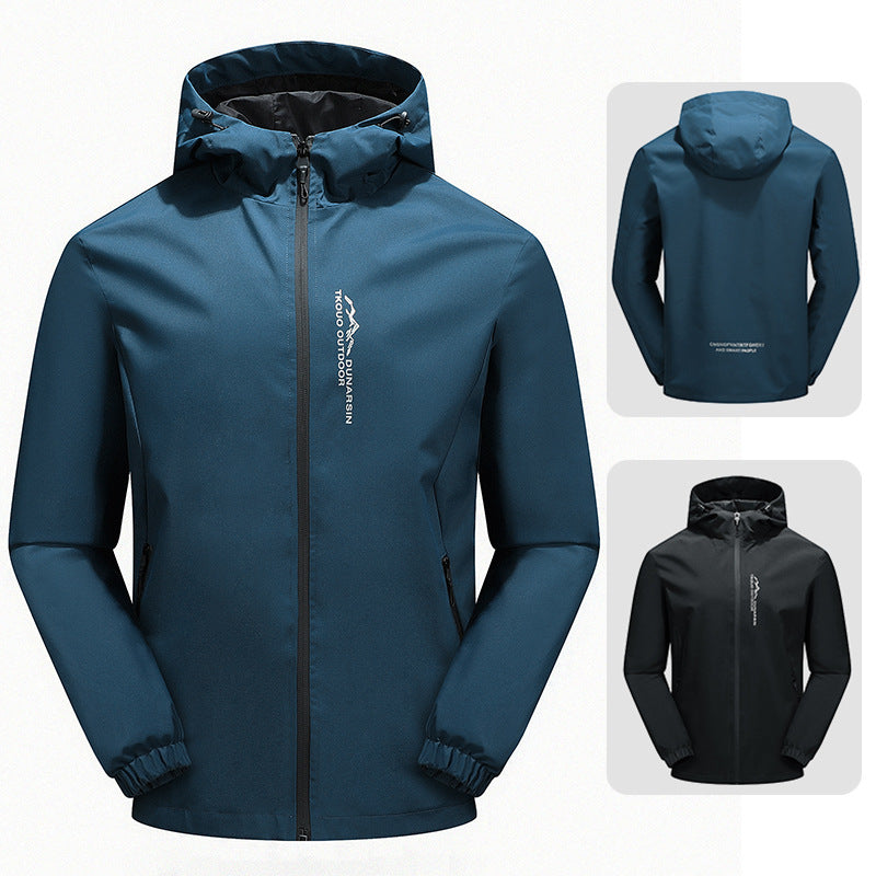 Men's Ultralight Rain Jacket with Hood, Water-Repellent Membrane and Taped Seams Chichicherry