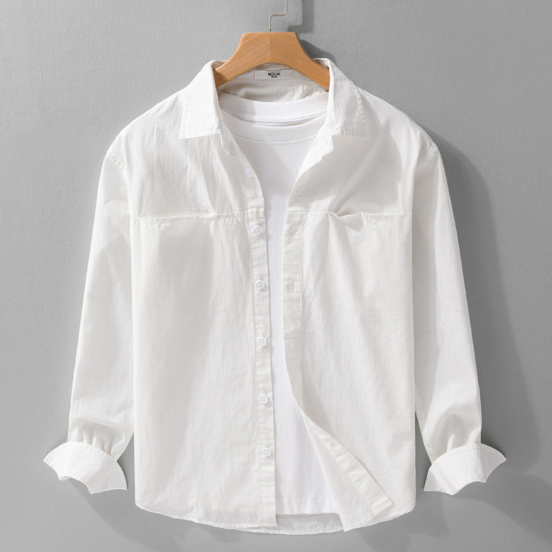 Men's Casual Layering Shirt Jacket with Hidden Chest Paspels and Soft Touch Chichicherry
