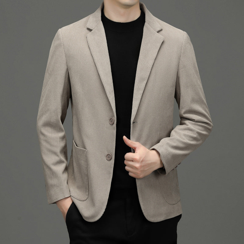 Men's cord jacket slim fit made of cotton blend with patch pockets Chichicherry