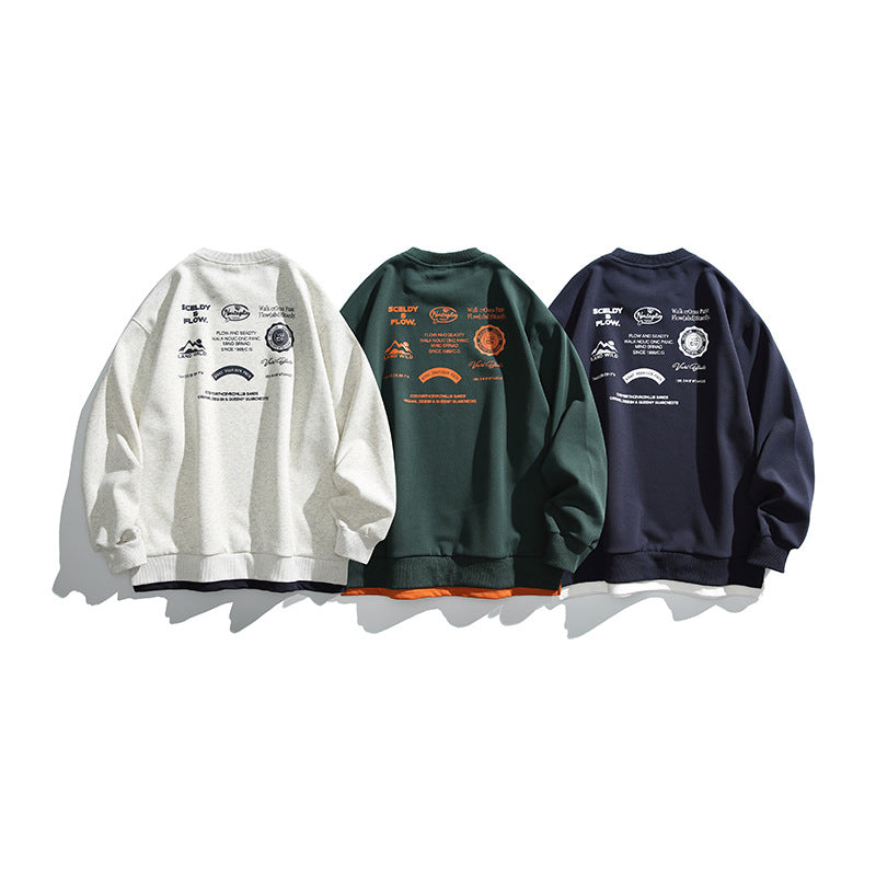 Unisex Oversized Sweatshirt with large back print, layered look, and ribbed cuffs Chichicherry