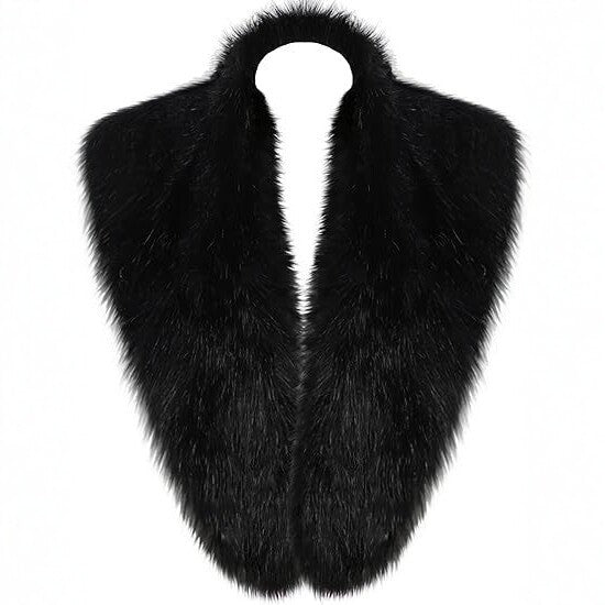 Ladies luxurious faux fur stole in loop design with voluminous shawl collar Chichicherry