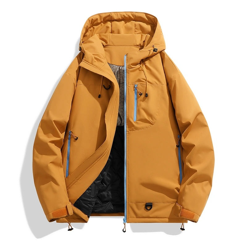 Women's Waterproof Insulated Softshell Thermo Jacket with Hood and Multifunctional Pockets Chichicherry