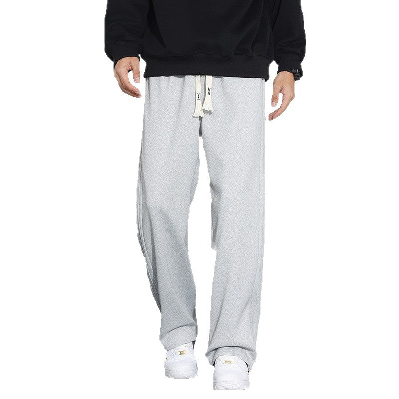 Men's loose-fitting lounge joggers with cotton fleece lining and adjustable drawstring Chichicherry