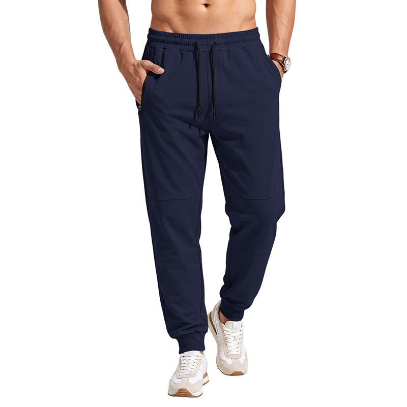 Men's Sportive Jogging Pants with Zipper Pockets, Drawstring and Elastic Cuffs Chichicherry
