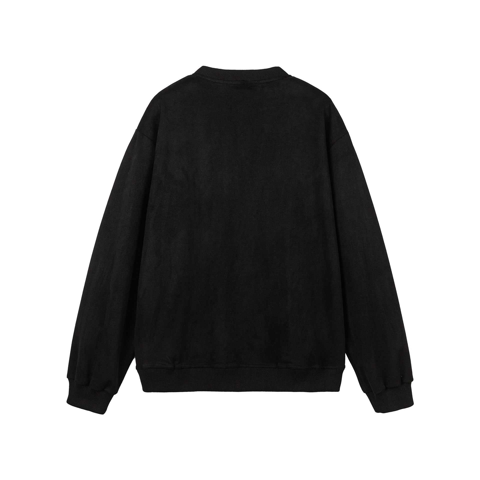 Women Cropped Oversized Sweatshirt with integrated blouse insert and V-neck Chichicherry