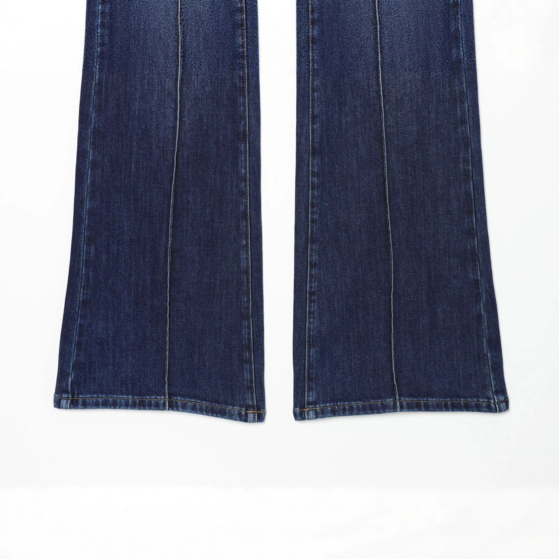 Women's wide high-waist jeans with patch pockets and crease Chichicherry