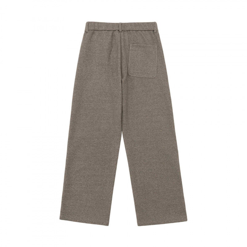 Ladies Wide Pleated Trousers with High Waist and Straight Leg Chichicherry
