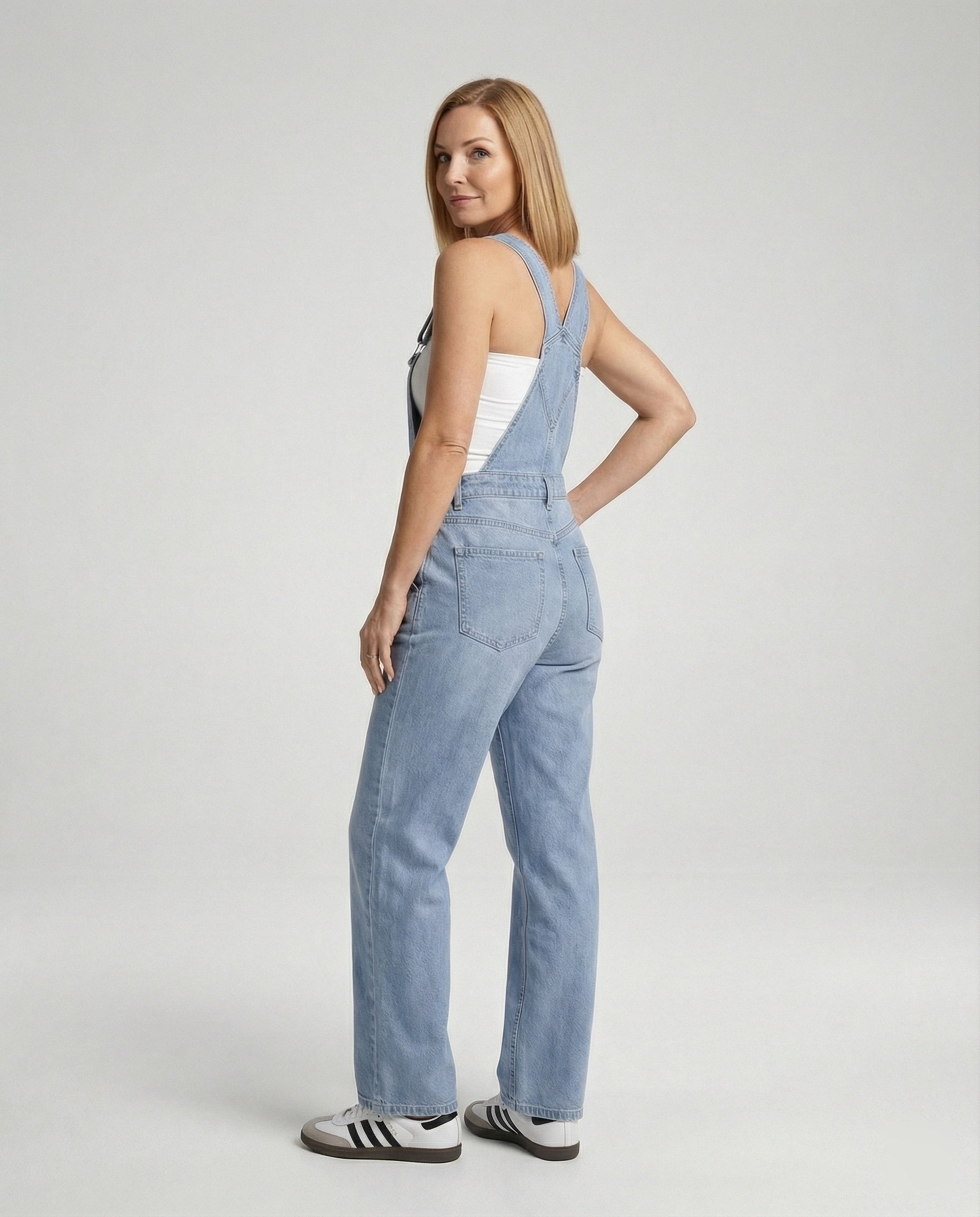 Ladies Overalls Jeans Flared