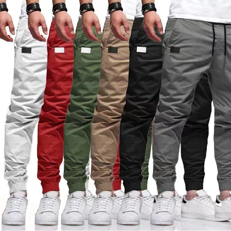 Men's Slim-Tapered Jogging Pants with Drawstring, Side Pockets and Ribbed Ankle Cuffs Chichicherry