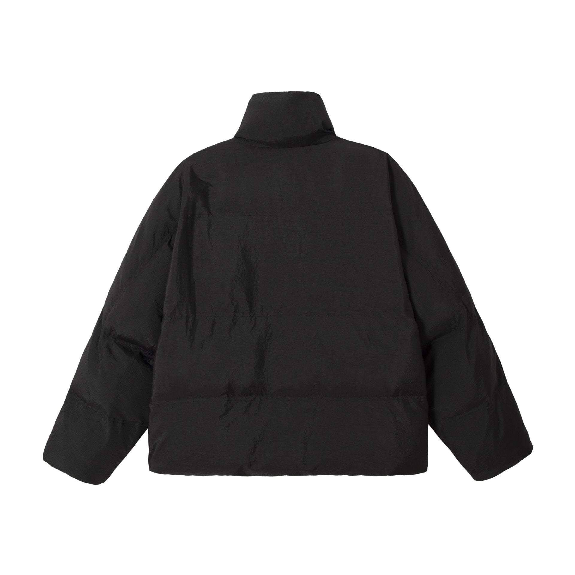 Unisex Boxy-Puffer Blouson with high stand-up collar and concealed front panel Chichicherry