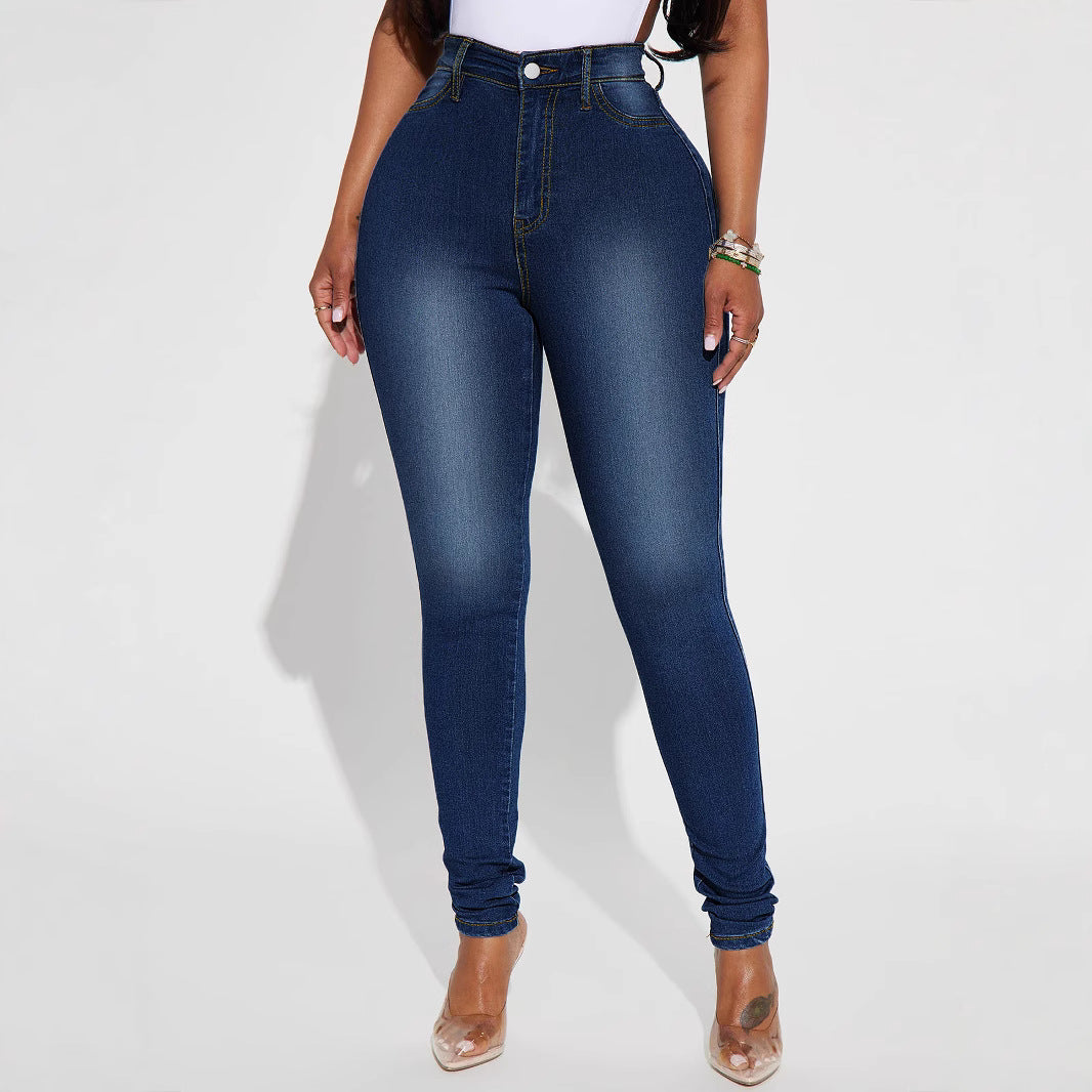 Women High-Waist Skinny Jeans with shaping stretch and slim leg Chichicherry