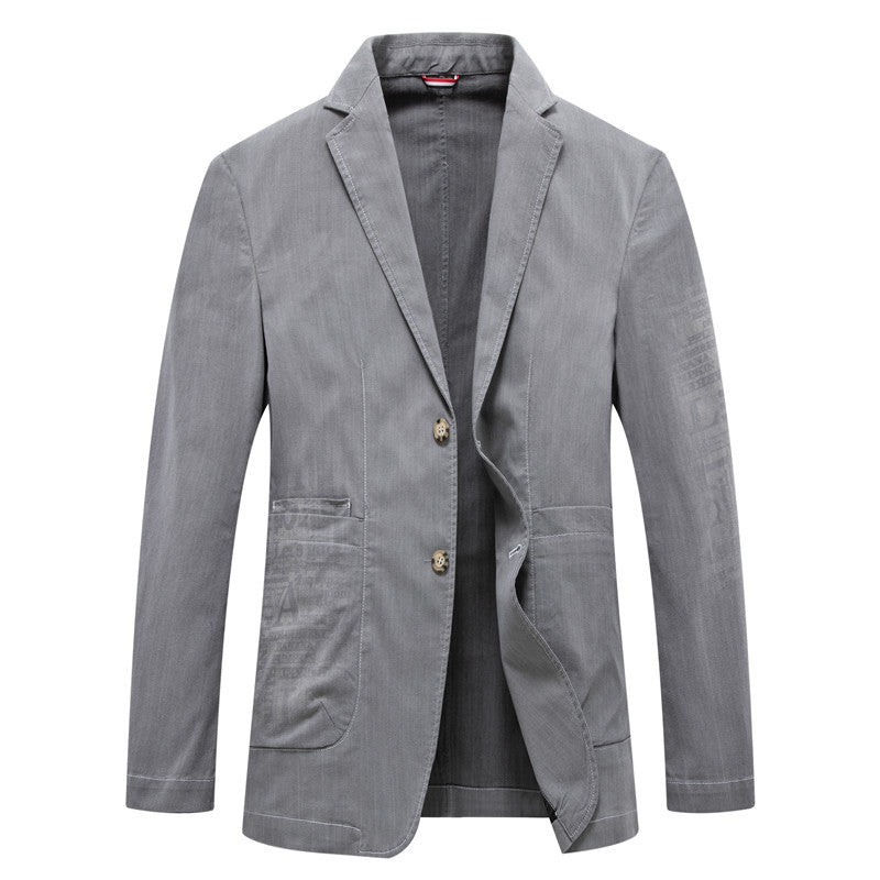 Men's Blazer in Casual Look with Contrast Stitches and Patch Pockets Chichicherry