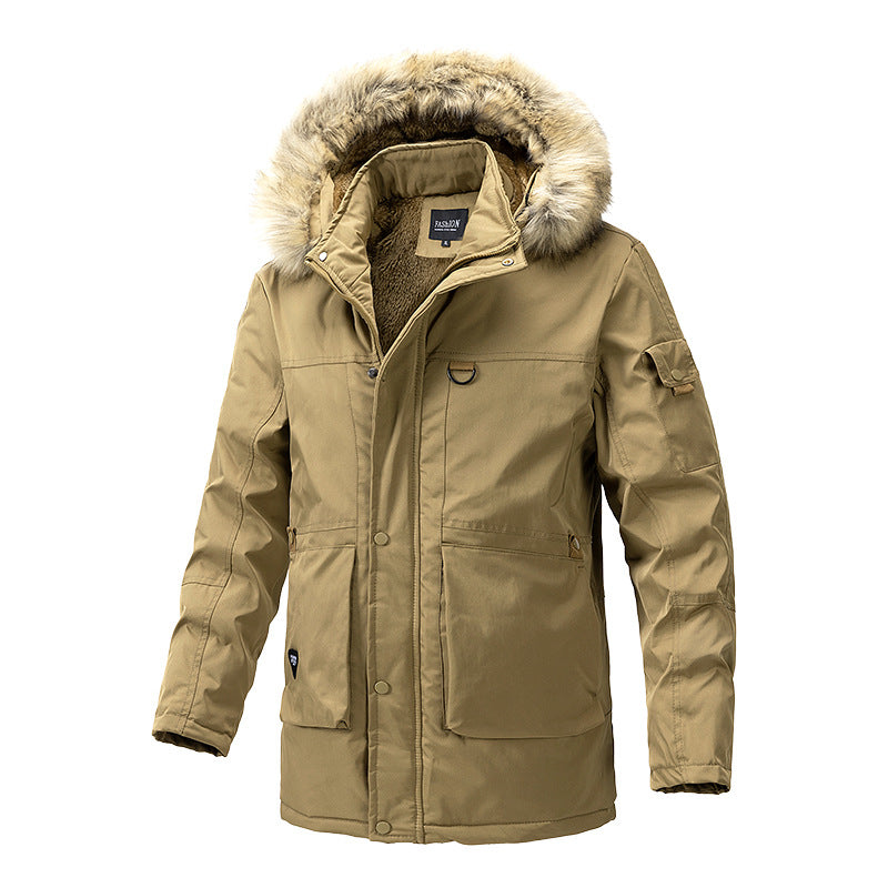 Men's Warm-Lined Parka Jacket with Hood and Teddy Lining Chichicherry