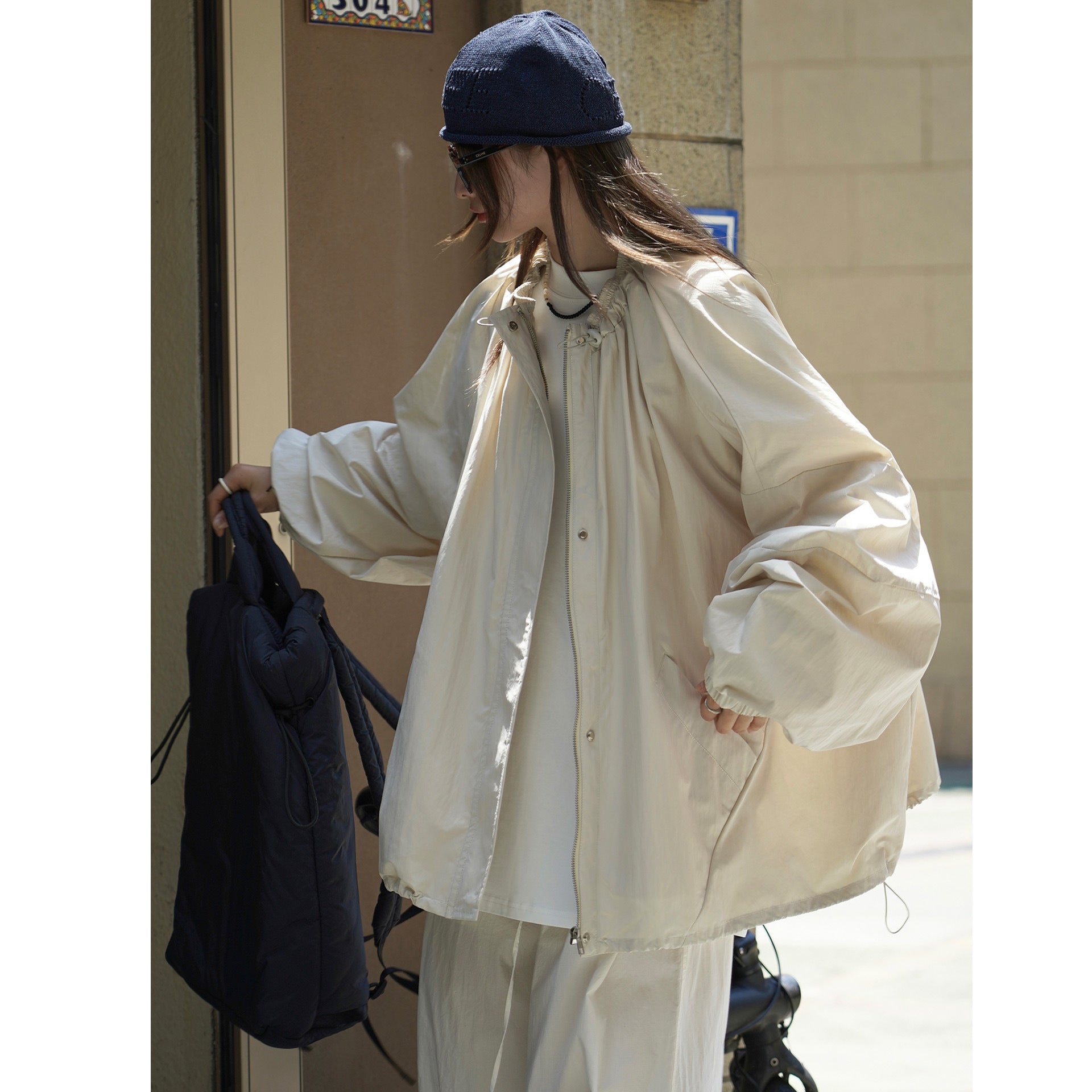 Women's Oversize Transition Parka with Drawstring Collar and Elastic Cuffs Chichicherry