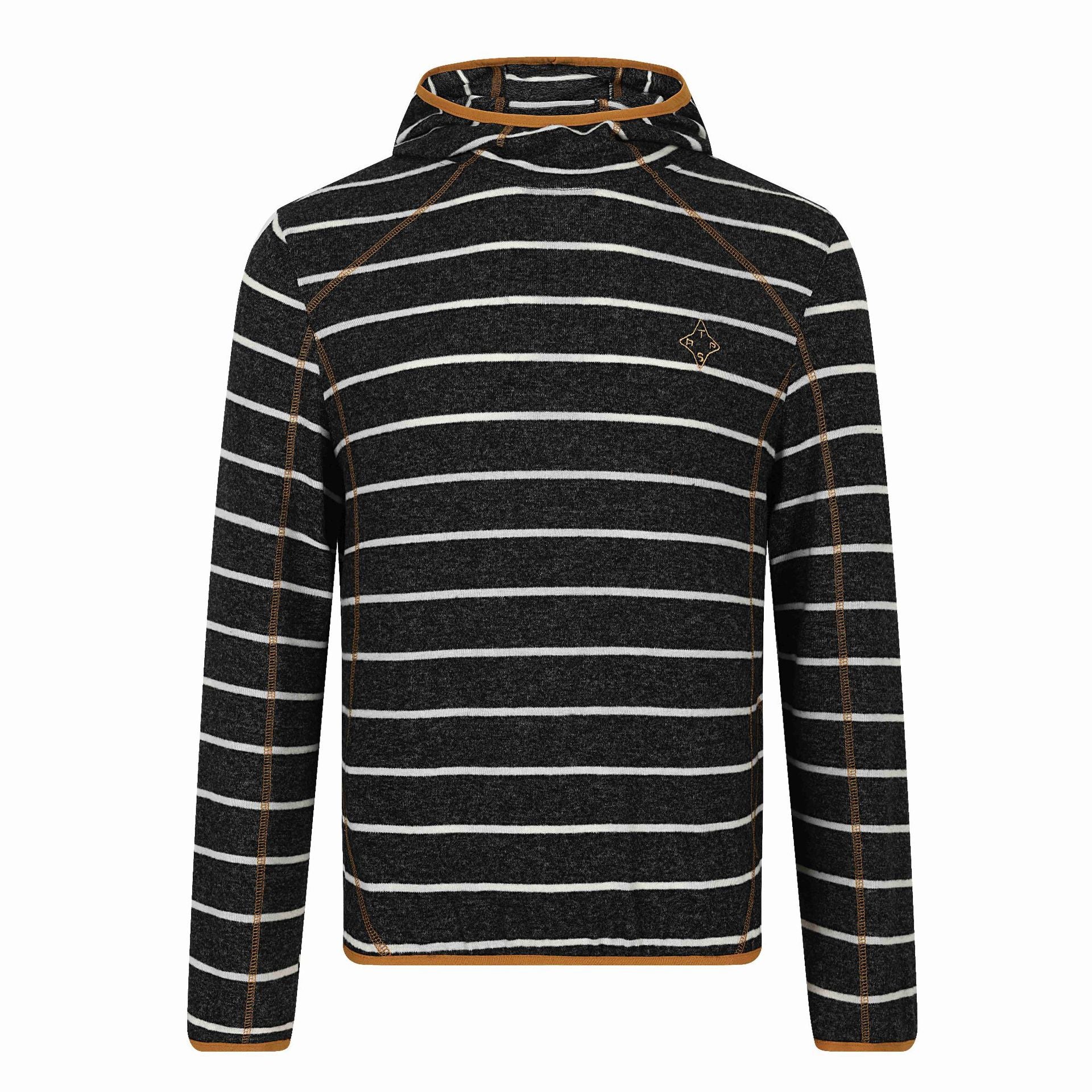 Unisex Striped Knit Half Collar Sweater with Raglan Sleeves Chichicherry