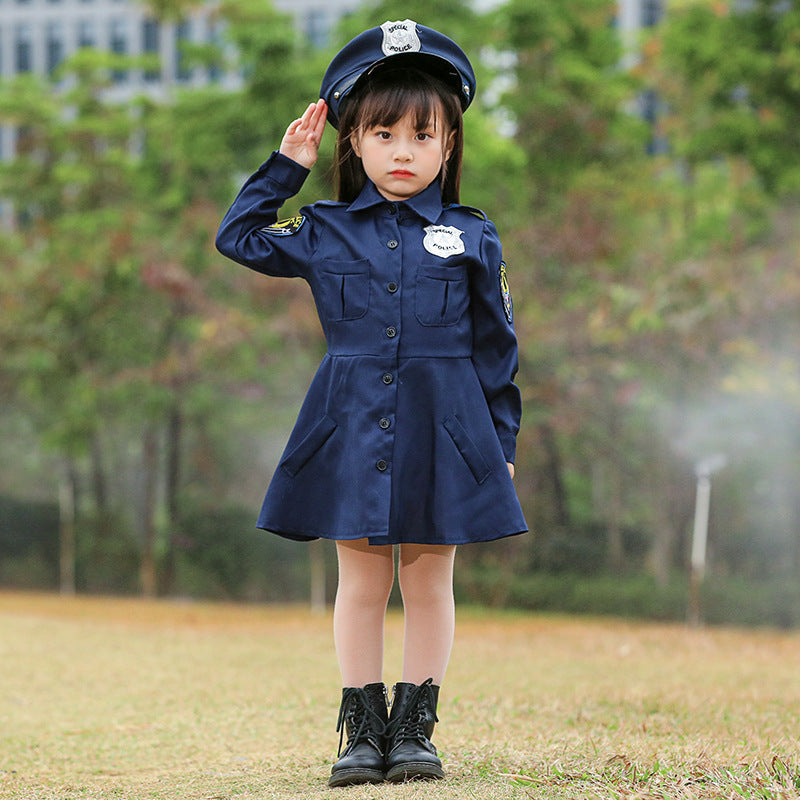 Girl Police Costume with Skirt and Shirt Chichicherry