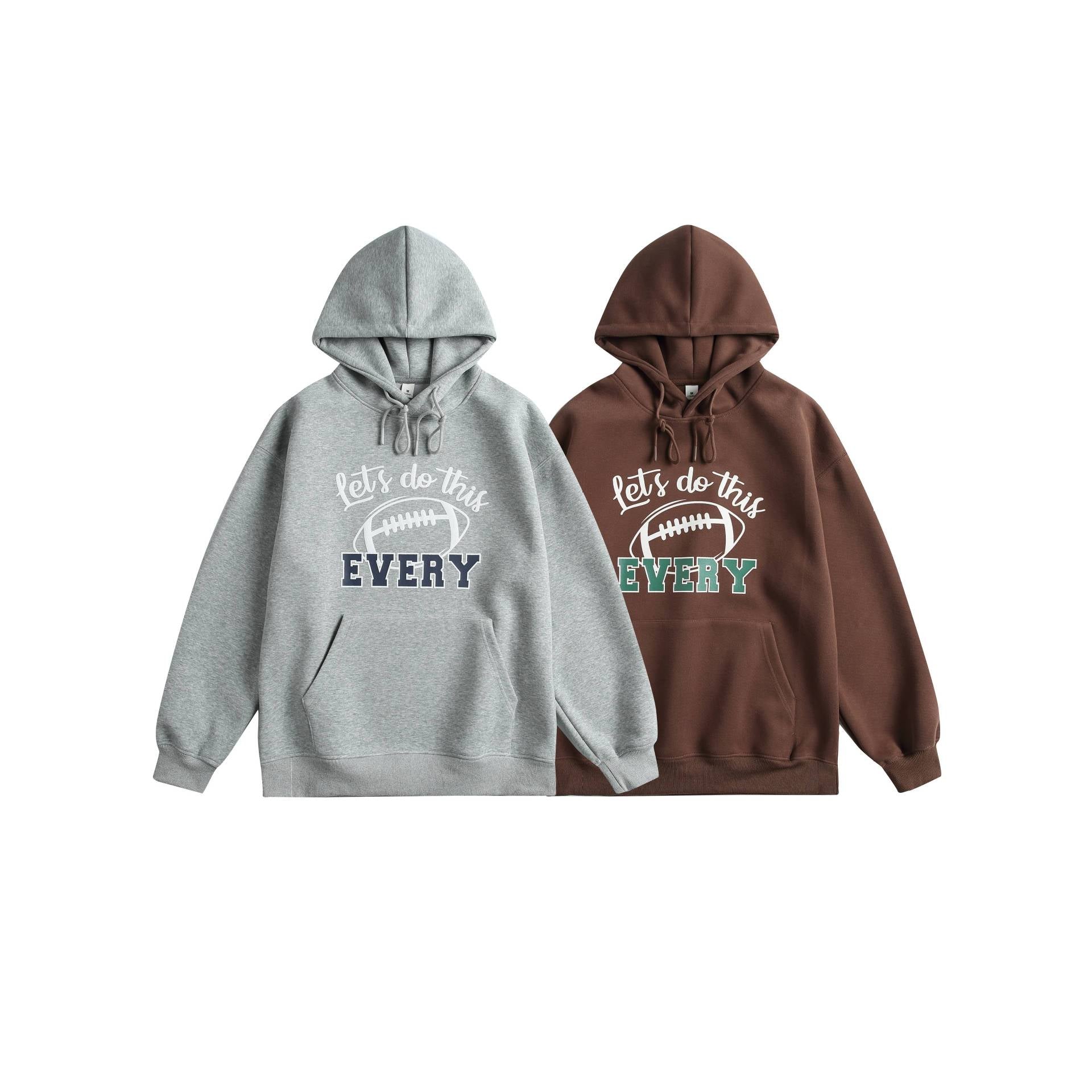 Unisex hooded sweatshirt with college print, kangaroo pocket and relaxed fit Chichicherry