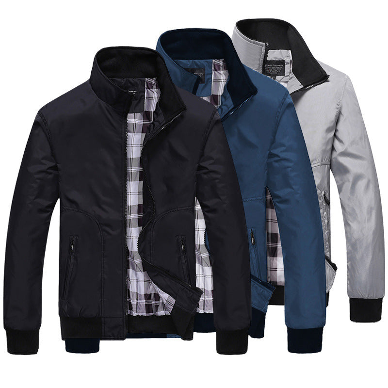 Men's lightweight padded urban bomber with checked lining, windproof shell and ribbed cuffs Chichicherry
