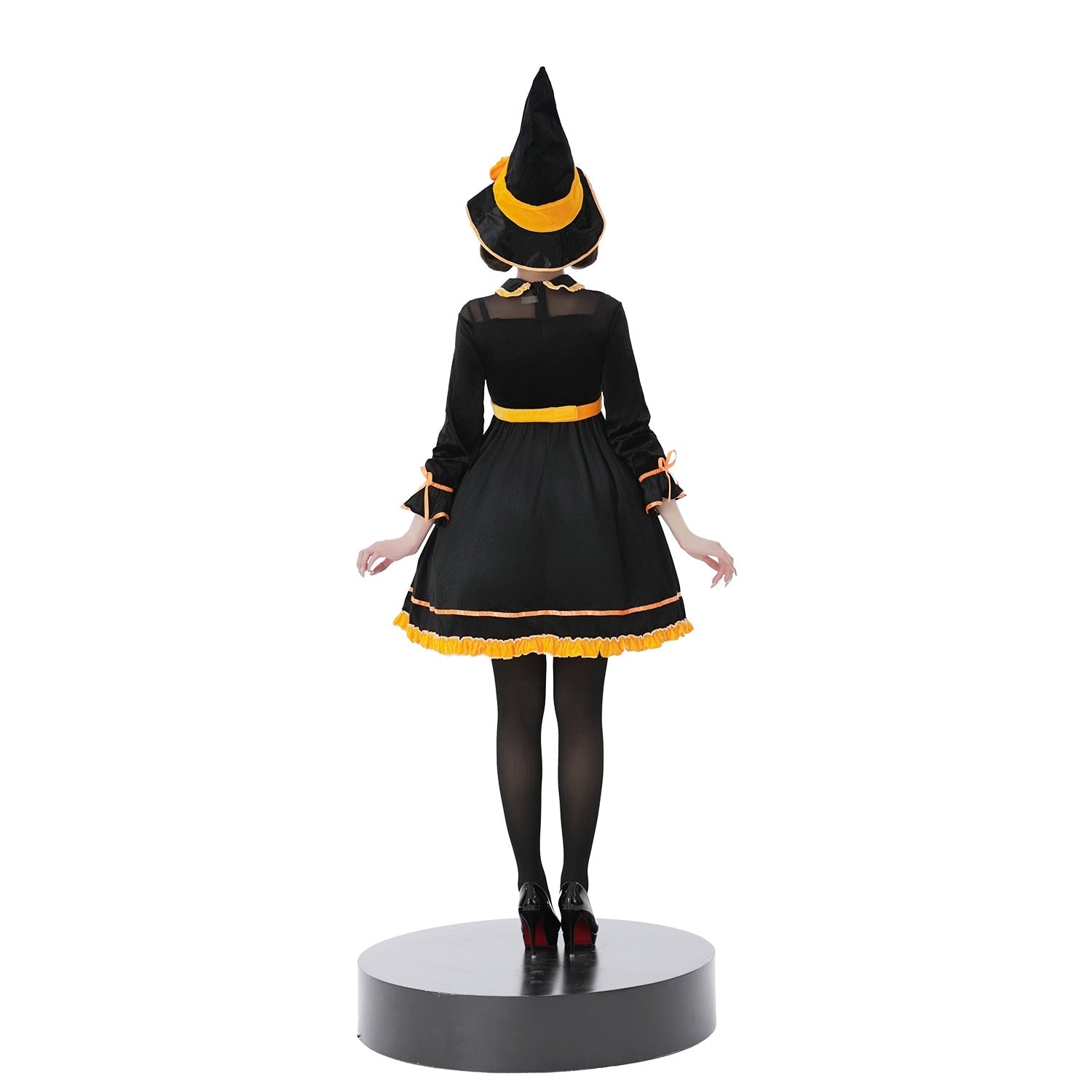 Women's witch costume with elegant ruffle details Chichicherry