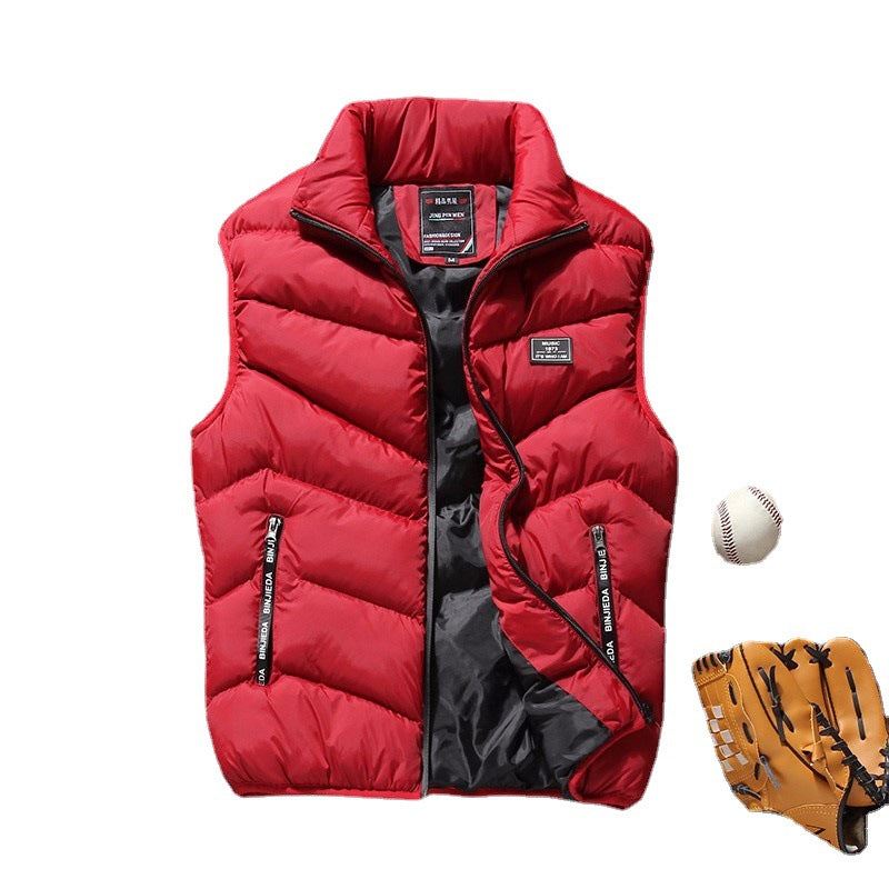 Men's quilted vest with high collar and thermal filling Chichicherry