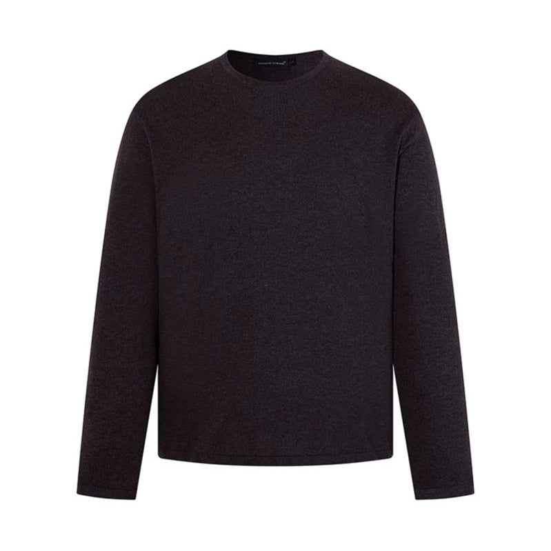 Men's fine knit sweater with round neck and straight cut Chichicherry
