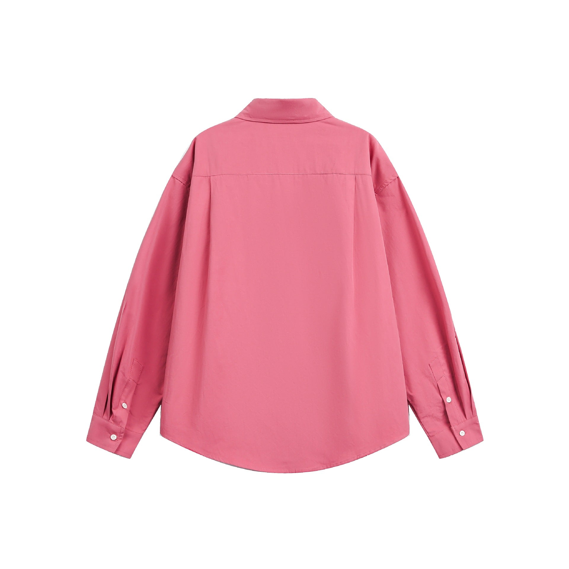 Men's Wide Oversized Cotton Shirt with Concealed Button Placket and Chest Pocket Chichicherry