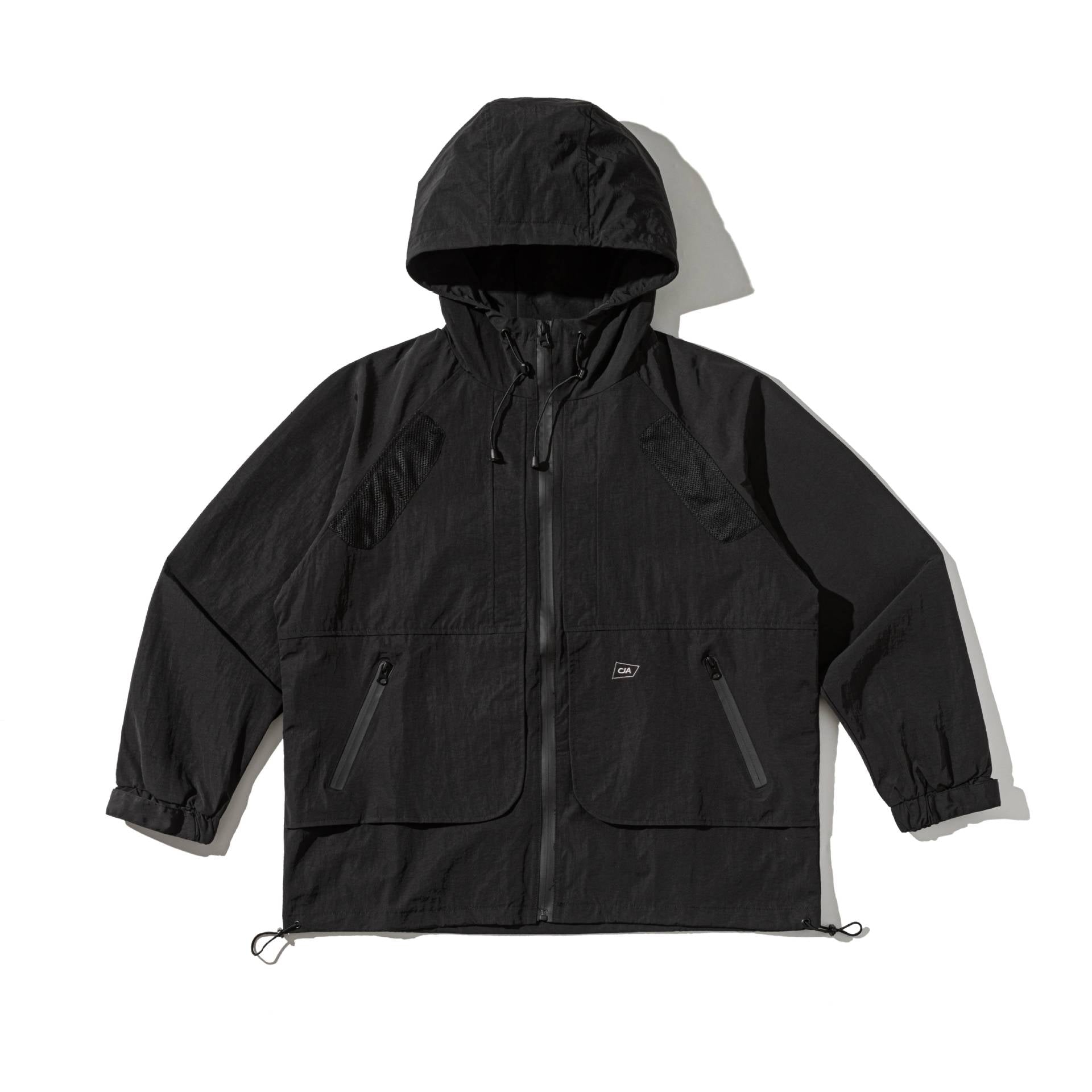 Unisex Technical Parka with Hood, Mesh Ventilation and Adjustable Hem Chichicherry
