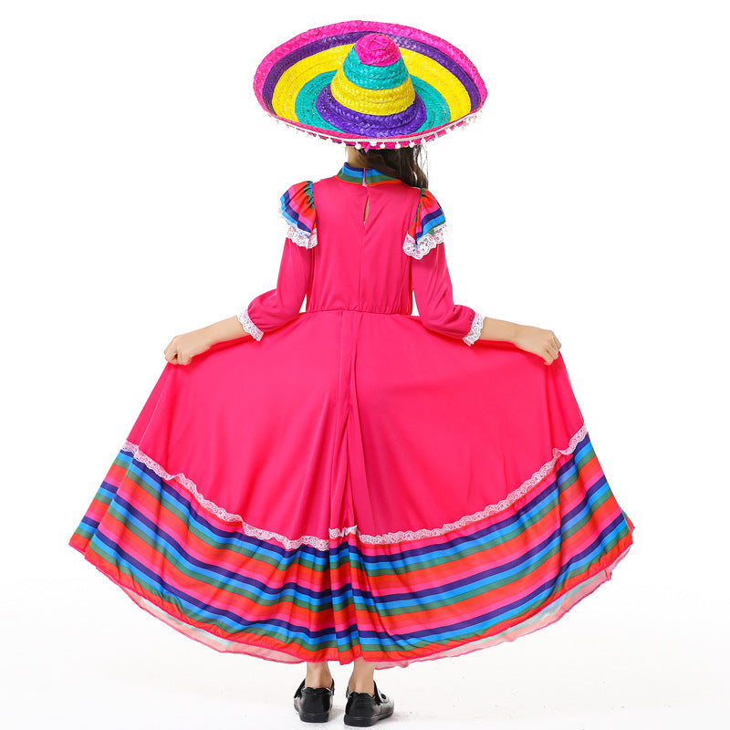 Girls' Tracht dress with colorful hem Chichicherry